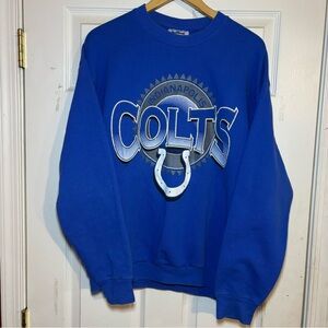 90s Indianapolis Colts Blue Crewneck Sweater Men’s Size Large